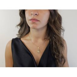 Photo of worn Anchor pendant yellow and white gold