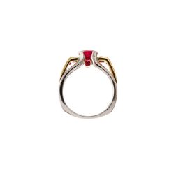 Rubies Triumph Ring in Yellow and White Gold