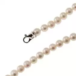 Pearl necklace clasp 3 Hearts in White Gold