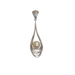Ciondolo a goccia con Perla Freshwater