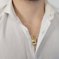 Photo of worn Lion pendant yellow gold