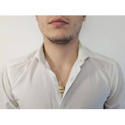 Photo of worn Lion pendant yellow gold