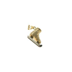 Ice Skate pendant yellow and white gold