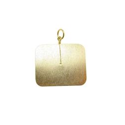 Satin Rectangular Medal in yellow gold