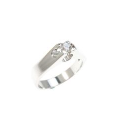 Solitario Squadrato a Piramide 0.24ct misura 21