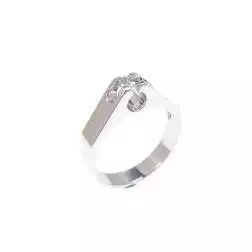 Solitario Squadrato a Piramide 0.24ct misura 21