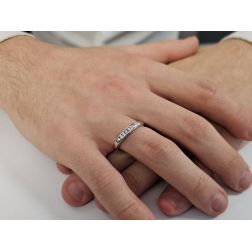 Veretta con 5 Diamanti a Binario foto indossata
