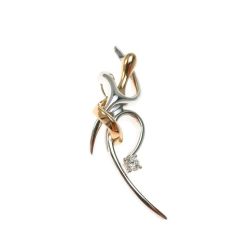 "Passion" Hug Charm with Diamond in two tones color