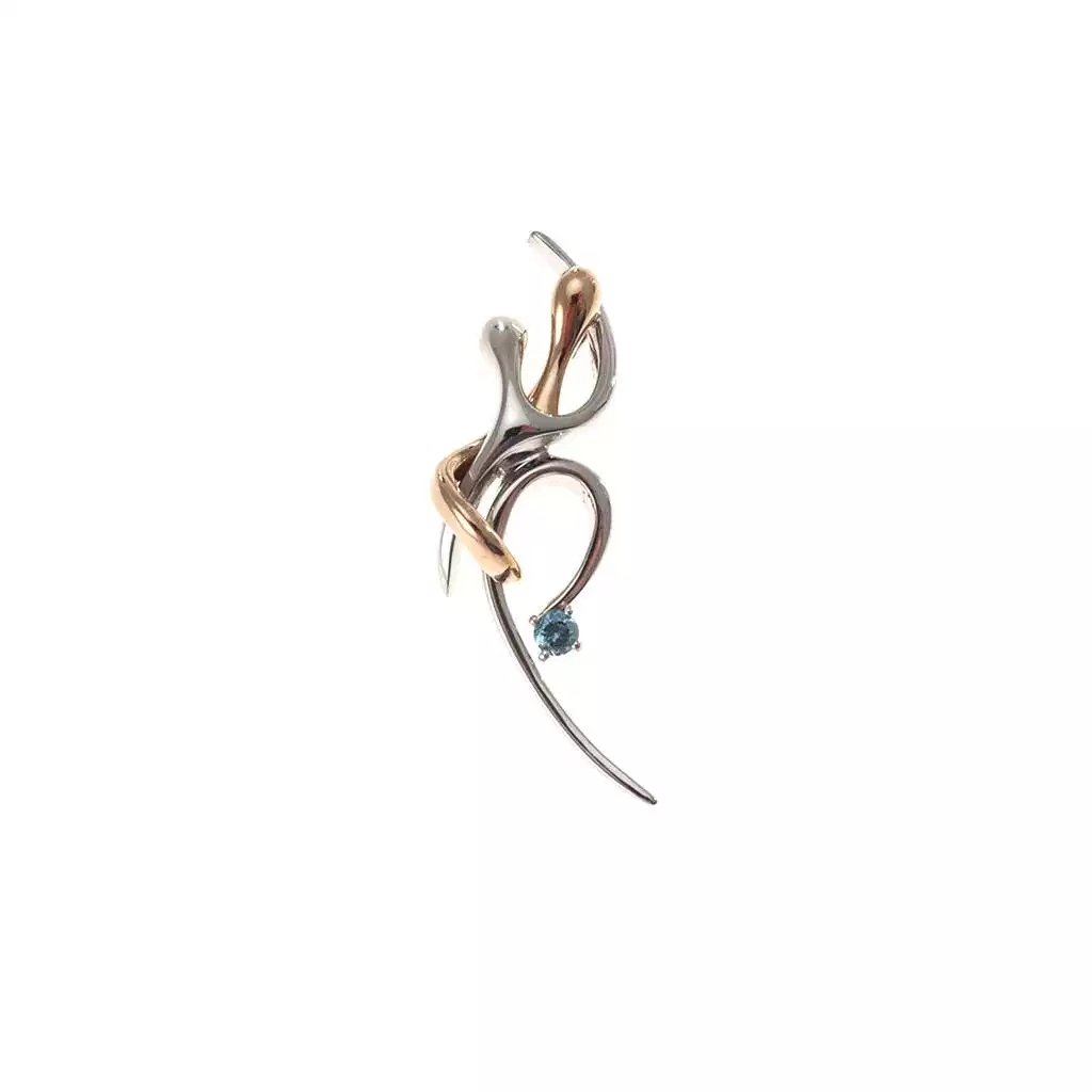 Ciondolo Abbraccio "Passione" con Diamante Blu
