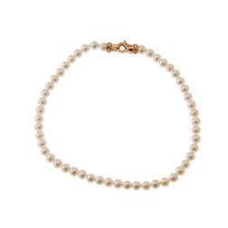 Fresh Water Pearl Bracelet with Diamond and Rose Gold closure