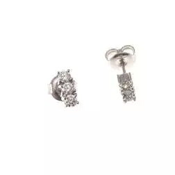 Trilogy earrings in 18kt white gold with diamonds 0.60ct