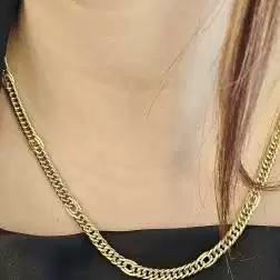Collana Girocollo Grumetta con doppi ovali godronati foto indossata