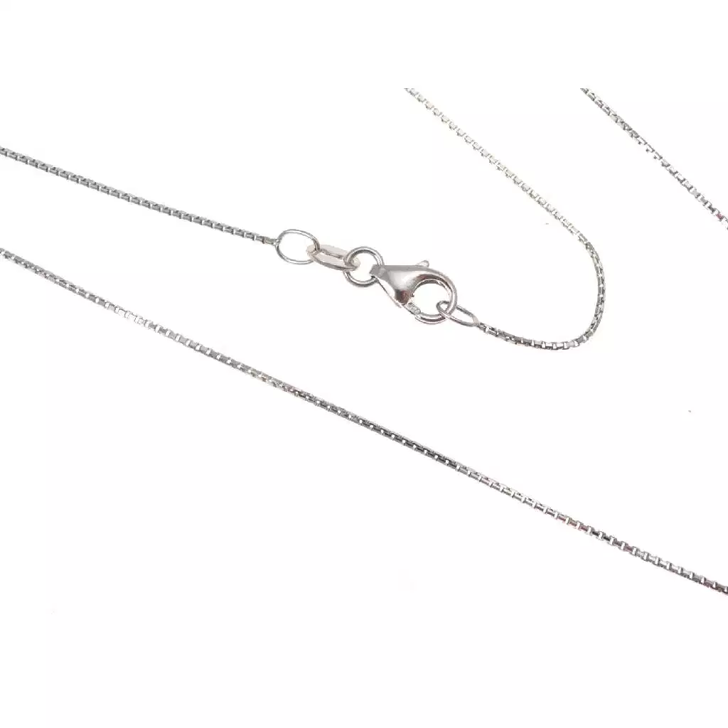 Venetian Necklace in white gold 42cm 0,7mm