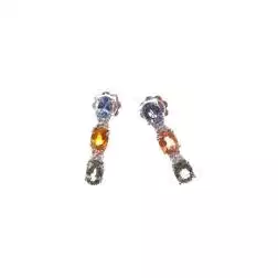 Orecchini Trilogy Zaffiri colorati e Diamanti