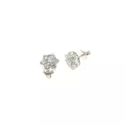 Orecchini Fiori Piccoli Diamanti