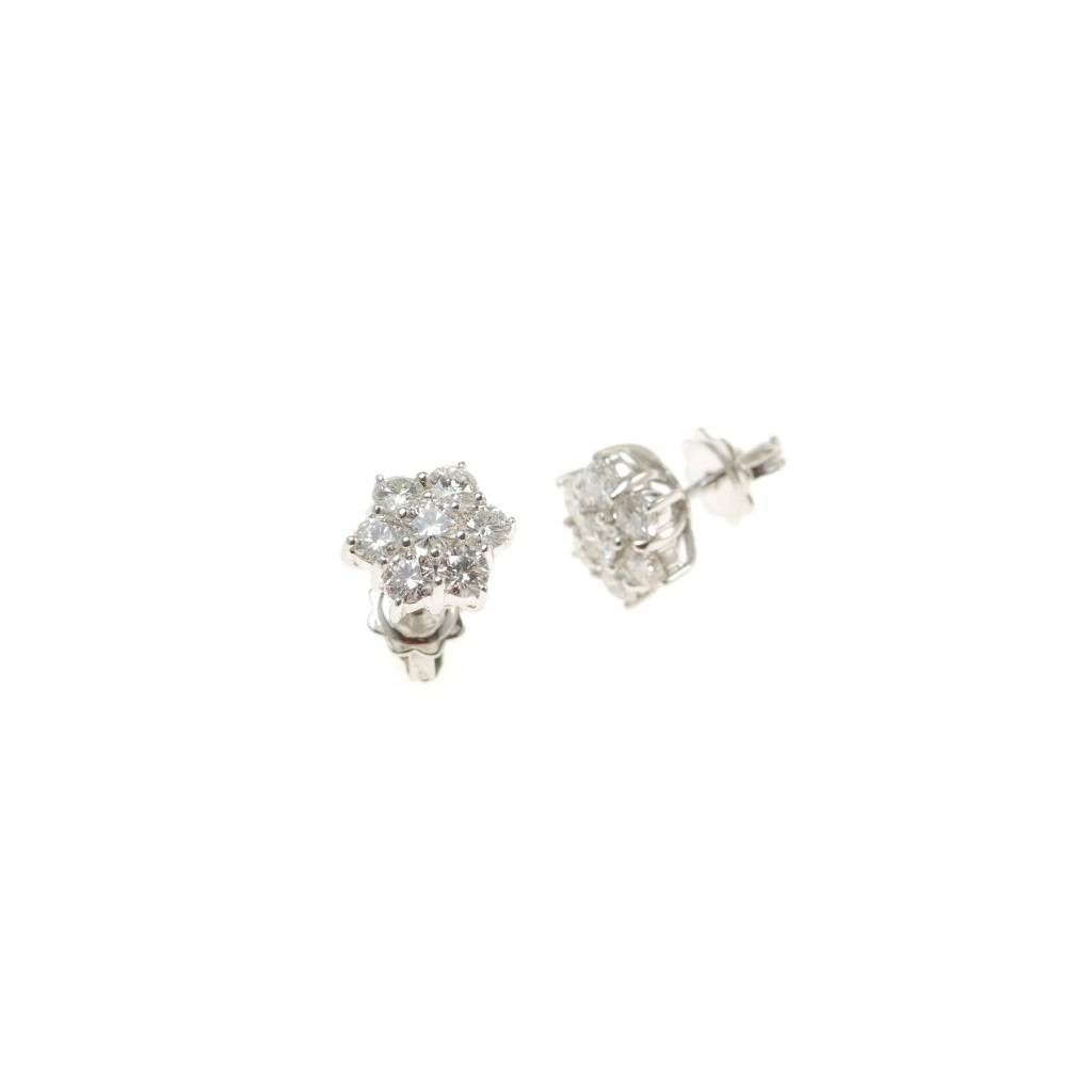 Orecchini Fiori Piccoli Diamanti
