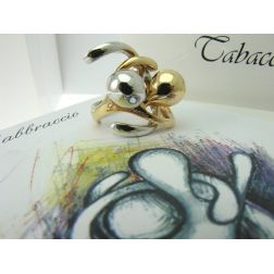 Ring The Hug Rose and White Gold