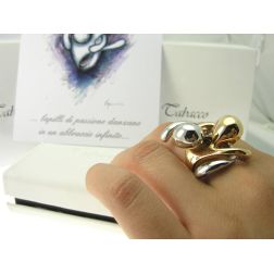 Photo of worn Ring The Hug Rose and White Gold