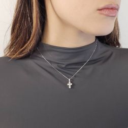 Photo of worn Diamonds Cross - width 8.3mm