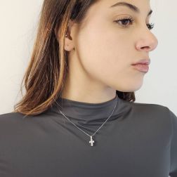 Photo of worn Diamonds Cross - width 8.3mm