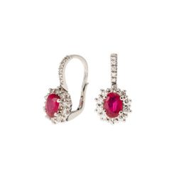 Orecchini Kate Rubino 7x5mm e 34 Diamanti