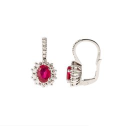 Orecchini Kate Rubino 7x5mm e 34 Diamanti