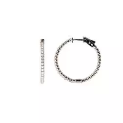 Boccole con 66 Diamanti in Oro Bianco