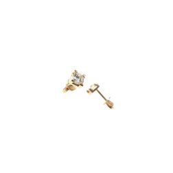 Square Light Point Earrings with 0.463ct Diamonds in Yellow Gold