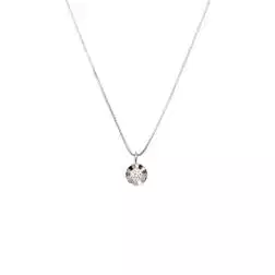 Collana Punto Luce Circle Sfaccettato da 0,040ct