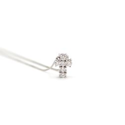 Collana con croce 6 diamanti - Larghezza 8.3mm