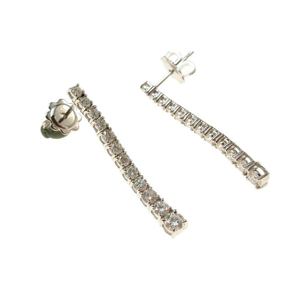 Scalar Tennis Earrings 3 cm with 24 Diamonds