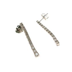 Scalar Tennis Earrings 3 cm with 24 Diamonds