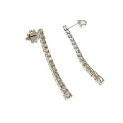 Orecchini Tennis Scalare 3.50cm con 28 Diamanti