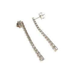 Orecchini Tennis Scalare 4cm con 30 Diamanti