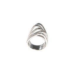 Ring Design 5 Arches with 105 Diamonds in White Gold