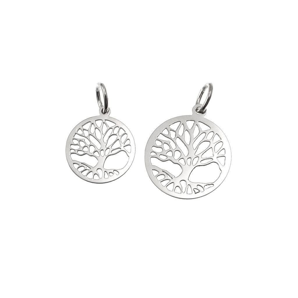 Ciondolo Albero Della Vita in Oro Bianco 18kt