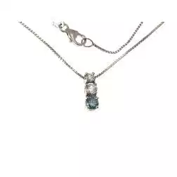 Girocollo Trilogy scalare con Diamante Blu