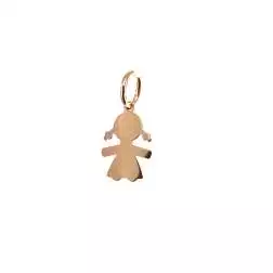 Ciondolo Bimba Oro Rosa piatto Misura S