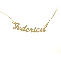 Collana Nome Oro Giallo Mini