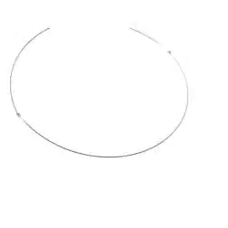 Girocollo Rigido con snodi spessore 1mm Oro Bianco