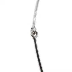 Rigid 18kt white gold necklace 1mm