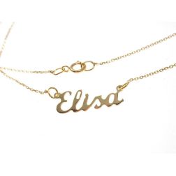 Name Necklace Yellow Gold