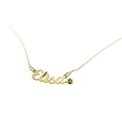 Name Necklace Yellow Gold
