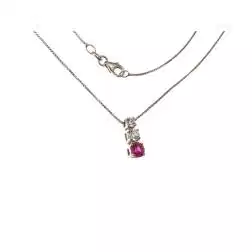 Trilogy scalar necklace with Red Ruby