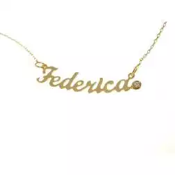 Collana Nome Oro Giallo Mini