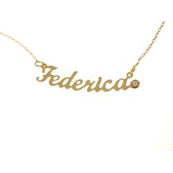 Name Necklace Yellow Gold