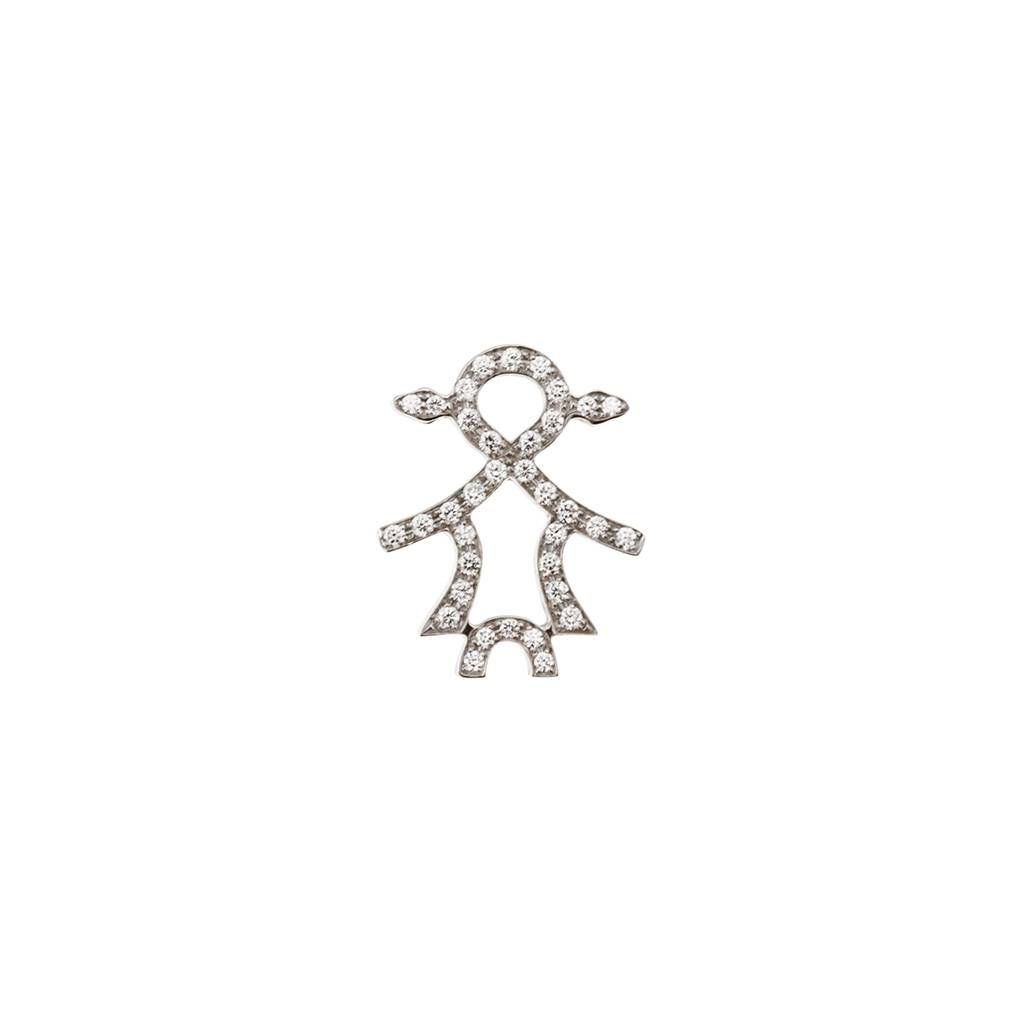 Baby-girl White Gold and Diamonds Pendant