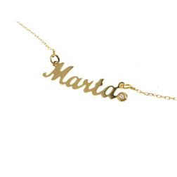 Name Necklace Yellow Gold