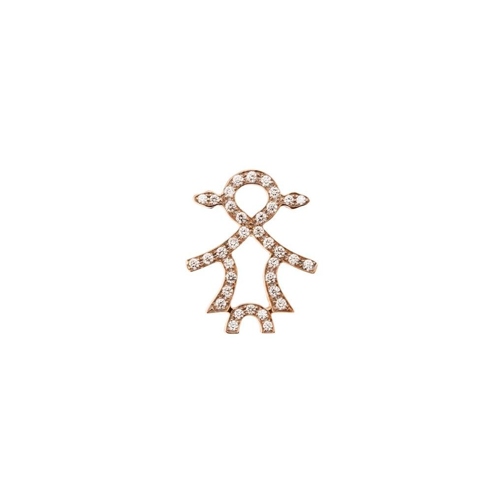 Baby-girl Rose Gold and Diamonds Pendant