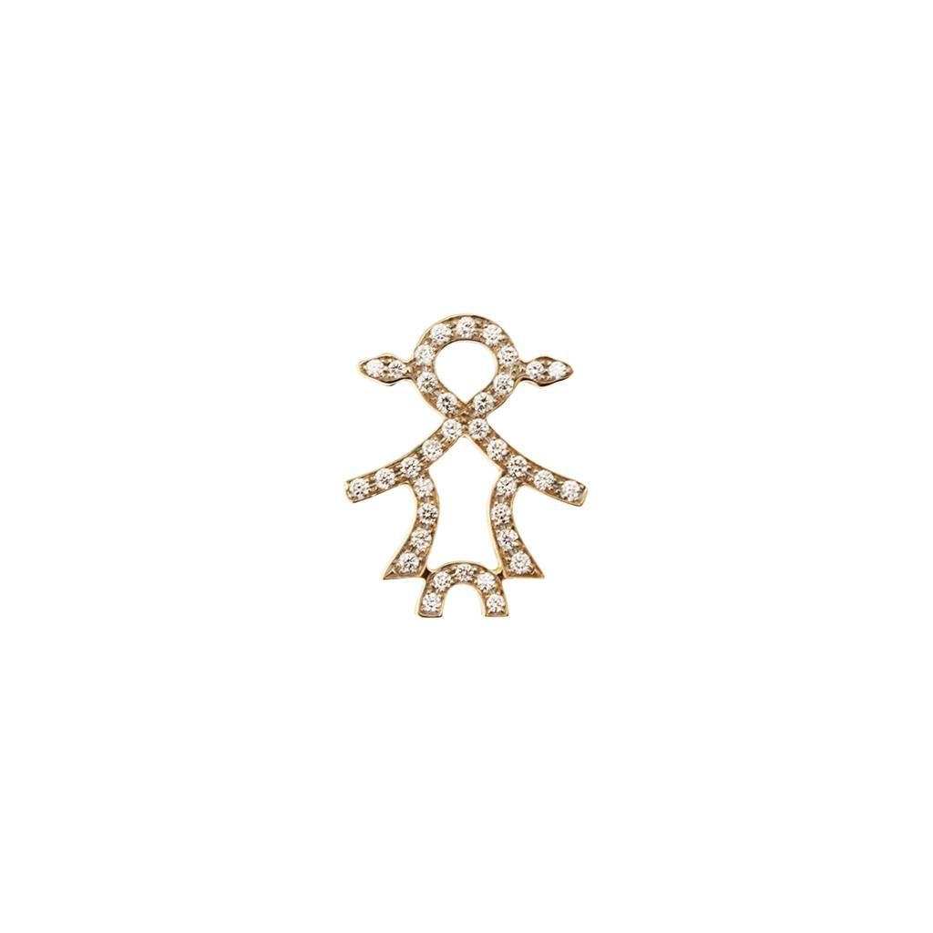 Baby-girl Yellow Gold and Diamonds Pendant